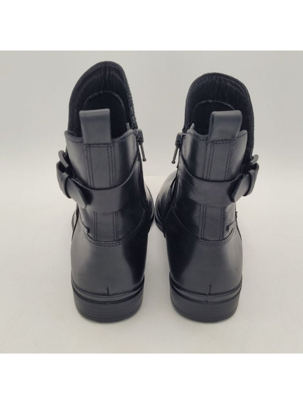 Ecco Touch 15 Buckle GTX Women's Size 6 to 6.5 EU 37 Leather Ankle Boot Black - Picture 7 of 12